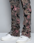 RED CAMO OVERLAY PATCH STACKED JEAN