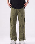 OLIVE RELAXED FIT CARGO JEAN