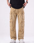 KHAKI DYED WASH BAGGY FIT WITH CARGO POCKETS