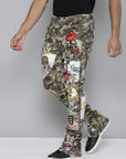 CAMO STACKED FIT JEAN WITH PATCHES