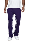 Aubergine & White Lost Generation Stacked Sweats