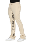 Khaki Lost Generation Printed Stacked Sweats