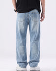Blue Wash Relaxed Denim Cargo