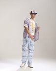 Waimea Blue Floral Jeans (M8032)