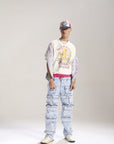 Waimea Blue Floral Jeans (M8032)