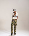 OLIVE CAMO BAGGY FIT JEAN WITH CARGO POCKETS
