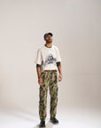 OLIVE CAMO BAGGY FIT JEAN WITH CARGO POCKETS