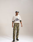 OLIVE CAMO BAGGY FIT JEAN WITH CARGO POCKETS