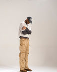 KHAKI DYED WASH BAGGY FIT WITH CARGO POCKETS