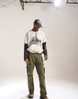 OLIVE RELAXED FIT CARGO JEAN