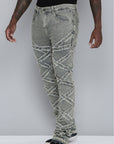 Men's Stacked Fit Antique Bleach Color Jeans