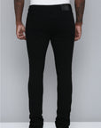 Men's Stacked Fit Jet Black Color Jeans
