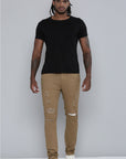 Men's Skinny Fit Khaki Color Jeans
