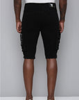 Men's Skinny Fit Jet Black Color Shorts