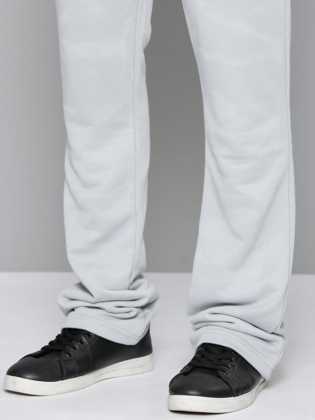 GREY MARBLE WASH STACKED TERRY PANTS