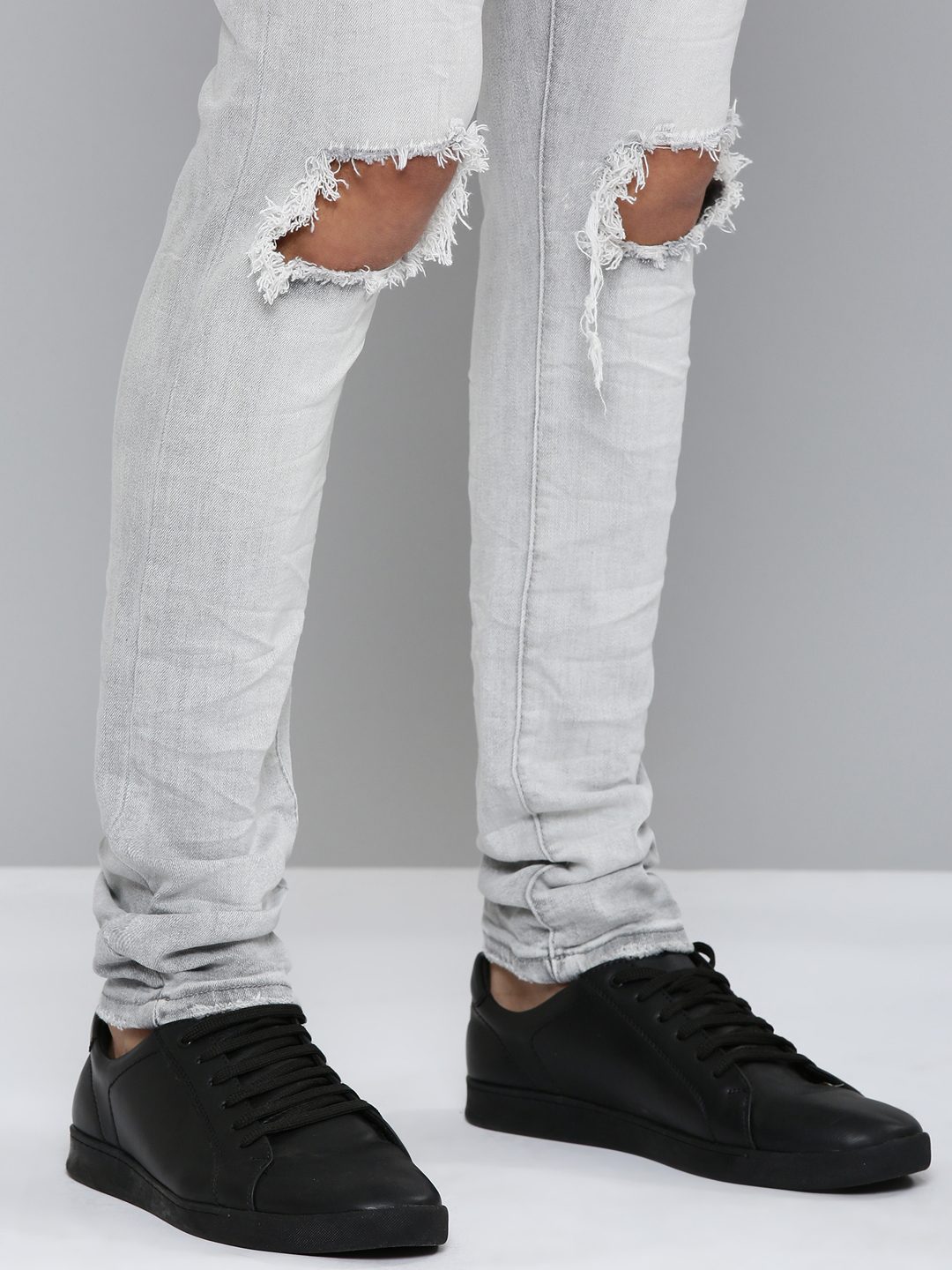Waimea Grey Bleach Wash Jeans (M8176)