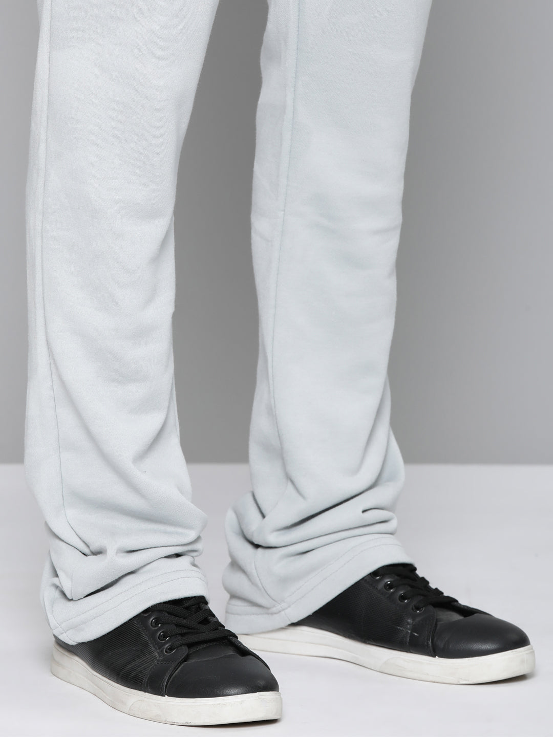 GREY MARBLE WASH STACKED TERRY PANTS