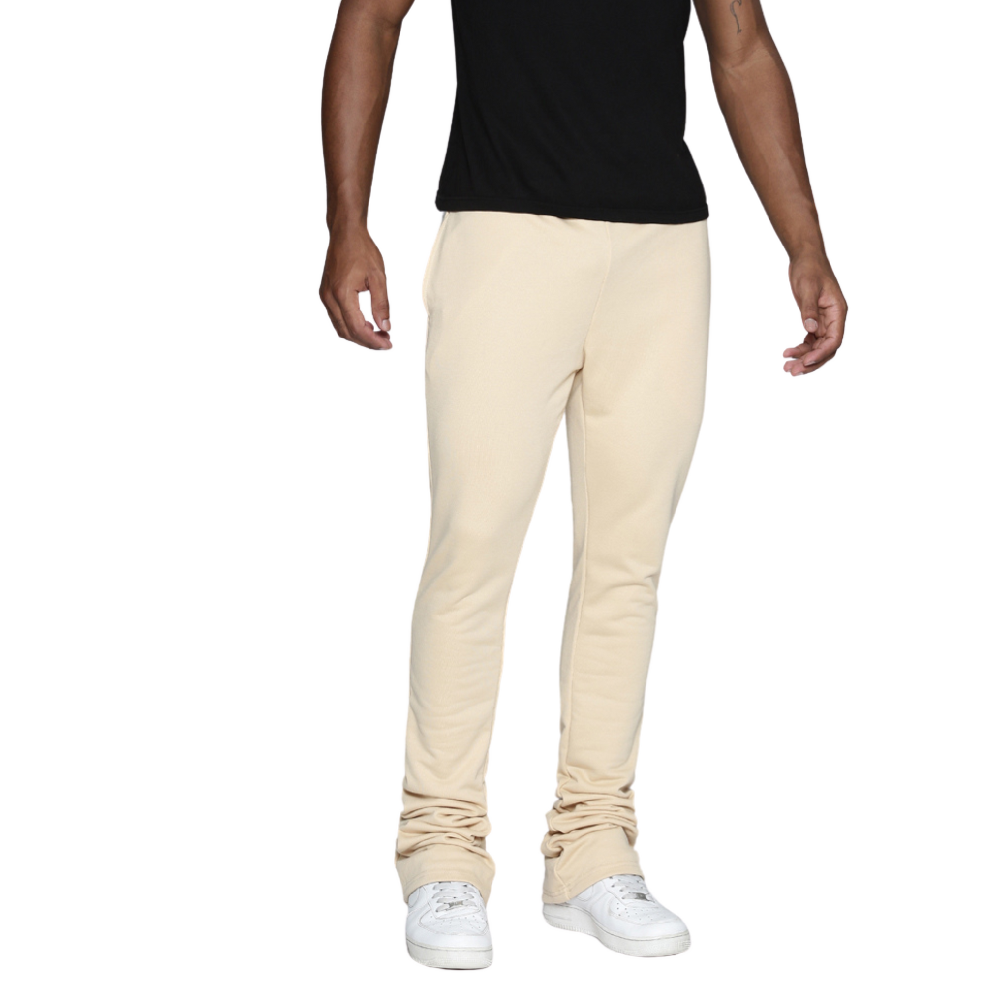 Khaki Super Stacked Sweats