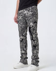 GREY CAMO OVERLAY PATCH STACKED JEAN