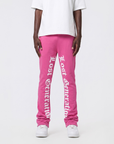 Pink Lost Generation Printed Stacked Sweats