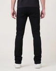 Men's Stacked Fit Jet Black Color Jeans
