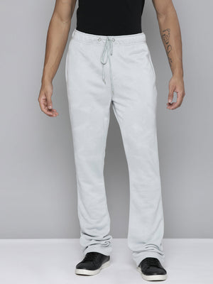 GREY MARBLE WASH STACKED TERRY PANTS