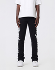 Black & White Lost Generation Embroidered Stacked Sweats