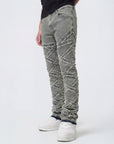 Men's Stacked Fit Antique Bleach Color Jeans