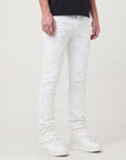 Men's Stacked Fit White Color Jeans