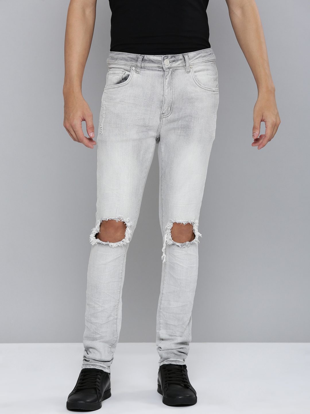 Waimea Grey Bleach Wash Jeans (M8176)