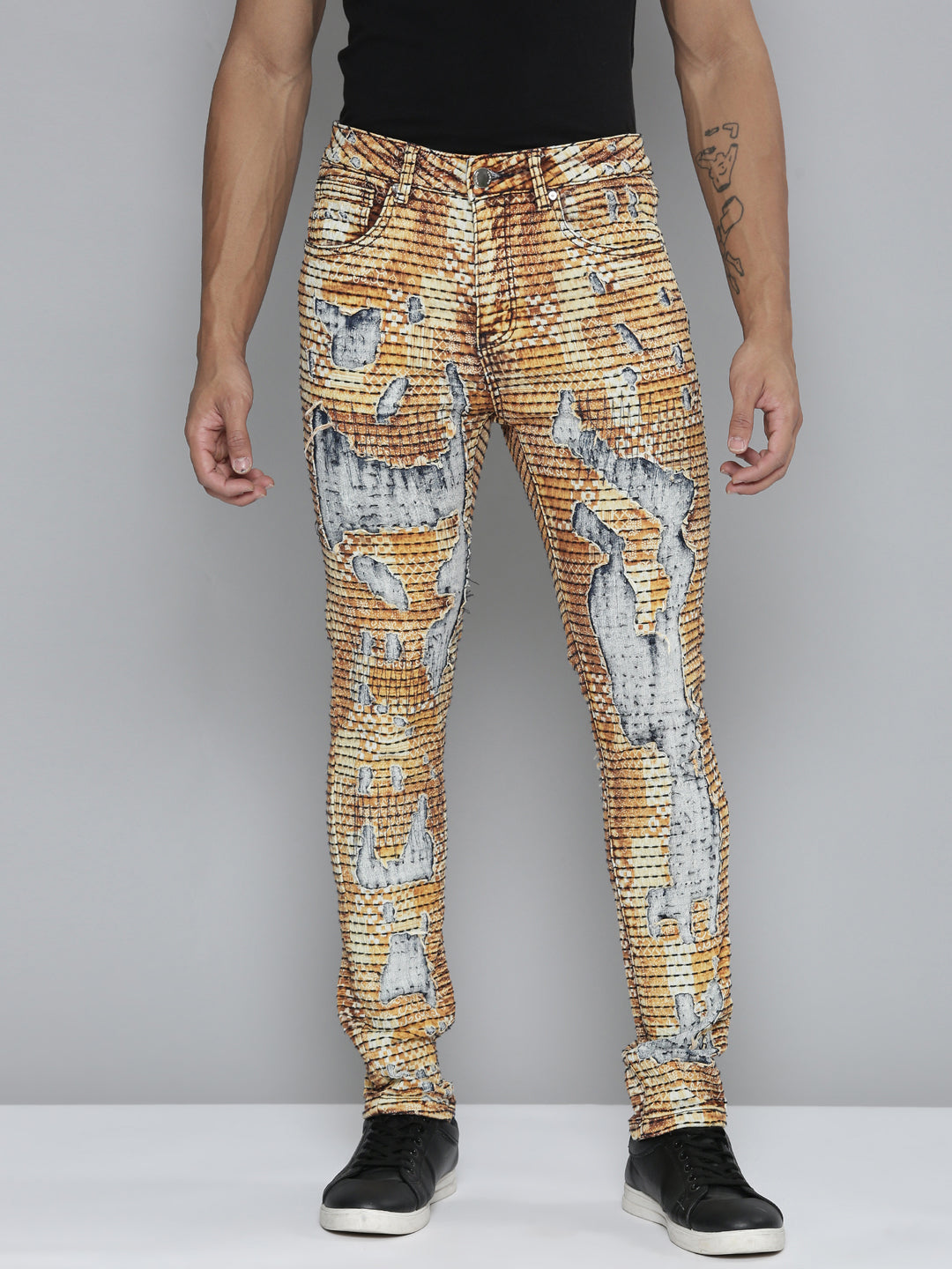 TIMBER PATCHWORK ALL OVER SKINNY JEAN