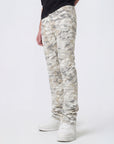 Men's Stacked Fit Bone Camo Color Jeans