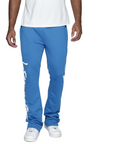 Cobalt Blue & White Lost Generation Embroidered Stacked Sweats
