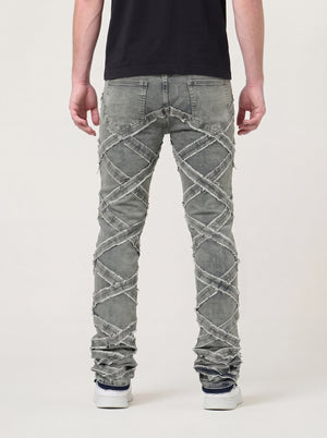 Men's Stacked Fit Antique Bleach Color Jeans