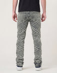 Men's Stacked Fit Antique Bleach Color Jeans