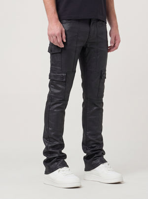 Waimea Men's Wax Coated Cargo Stacked Jeans