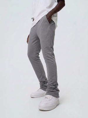 Grey Super Stacked Sweats