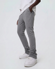 Grey Super Stacked Sweats