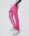 Pink Lost Generation Printed Stacked Sweats