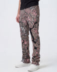 RED CAMO OVERLAY PATCH STACKED JEAN
