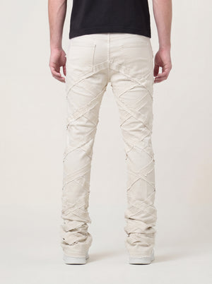 Men's Stacked Fit Bone Color Jeans