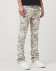 Men's Stacked Fit Bone Camo Color Jeans