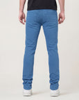 Cobalt Blue Stacked Jeans with Diagonal cut & sew