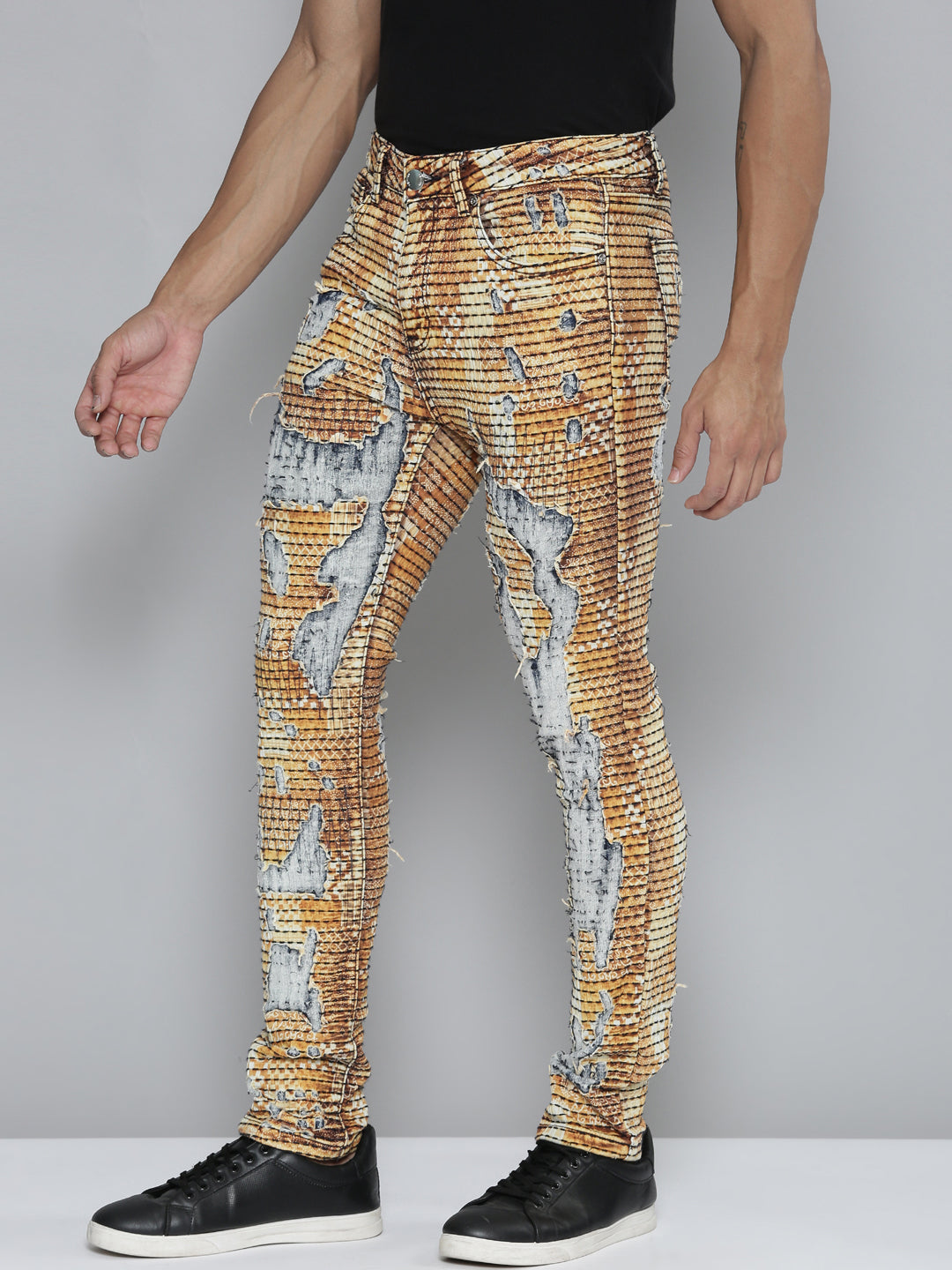 TIMBER PATCHWORK ALL OVER SKINNY JEAN