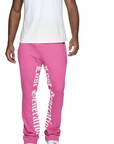 Pink Lost Generation Printed Stacked Sweats