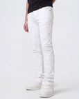 Men's Stacked Fit White Color Jeans