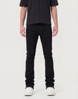 Men's Stacked Fit Jet Black Color Jeans