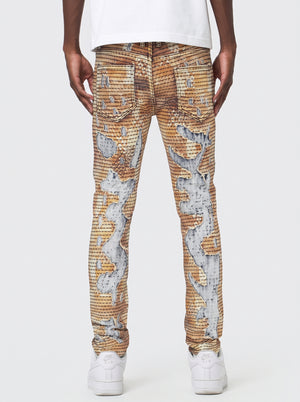 TIMBER PATCHWORK ALL OVER SKINNY JEAN