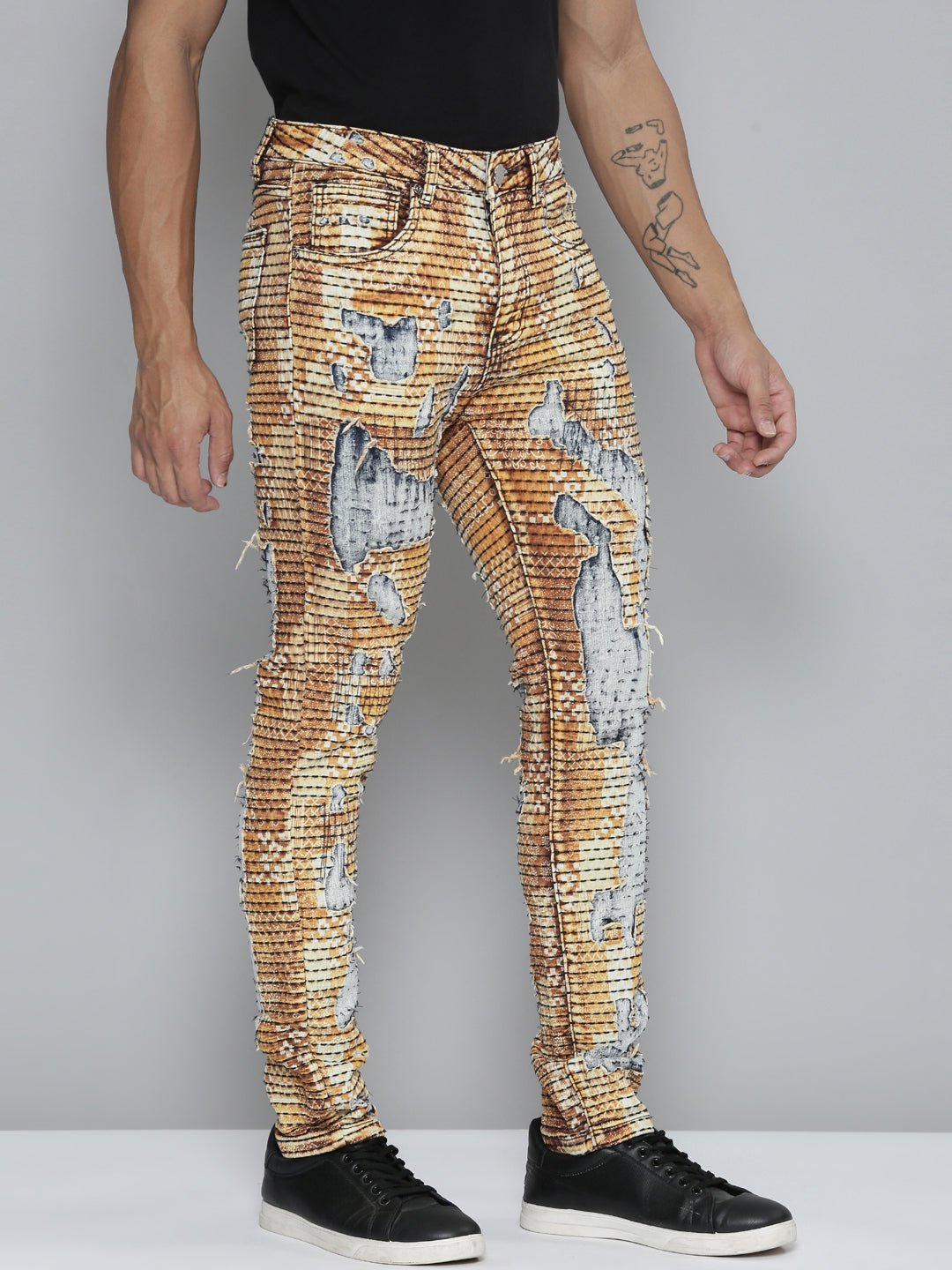 TIMBER PATCHWORK ALL OVER SKINNY JEAN