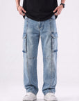 Blue Wash Relaxed Denim Cargo